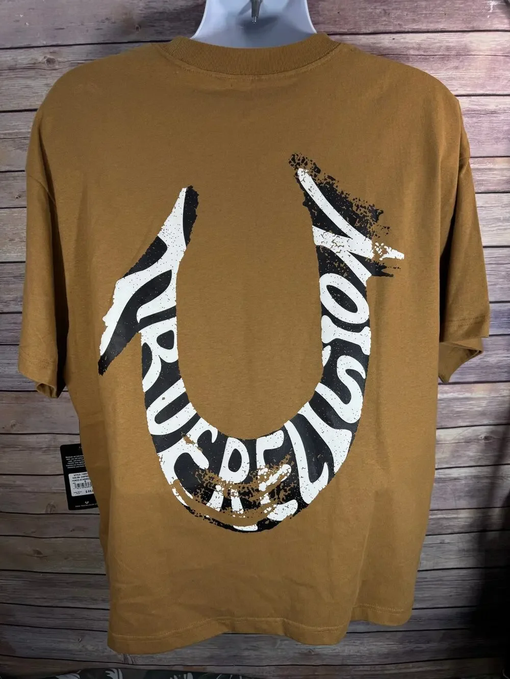 True Religion Tan Shirt Size Small ---24x27 Fits XL----- NEW